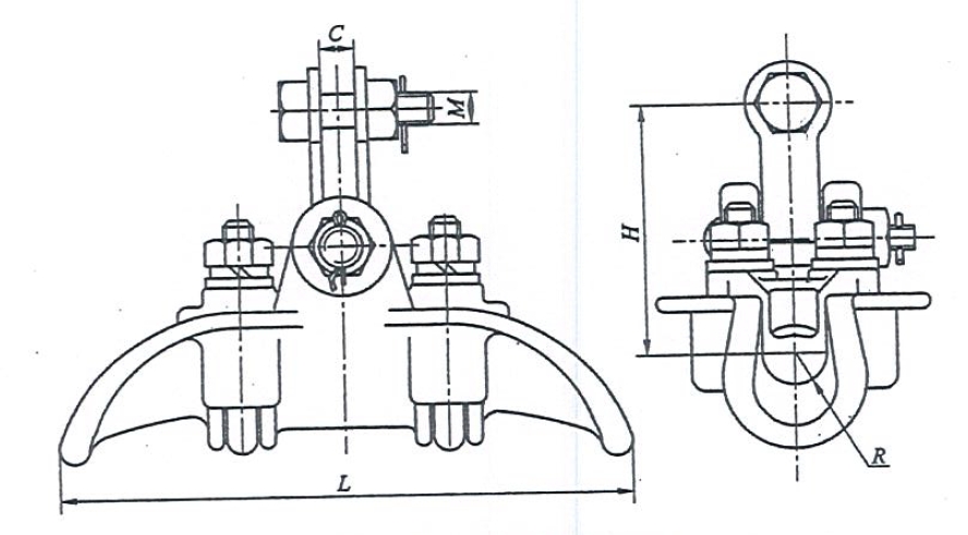 suspension clamp drawing